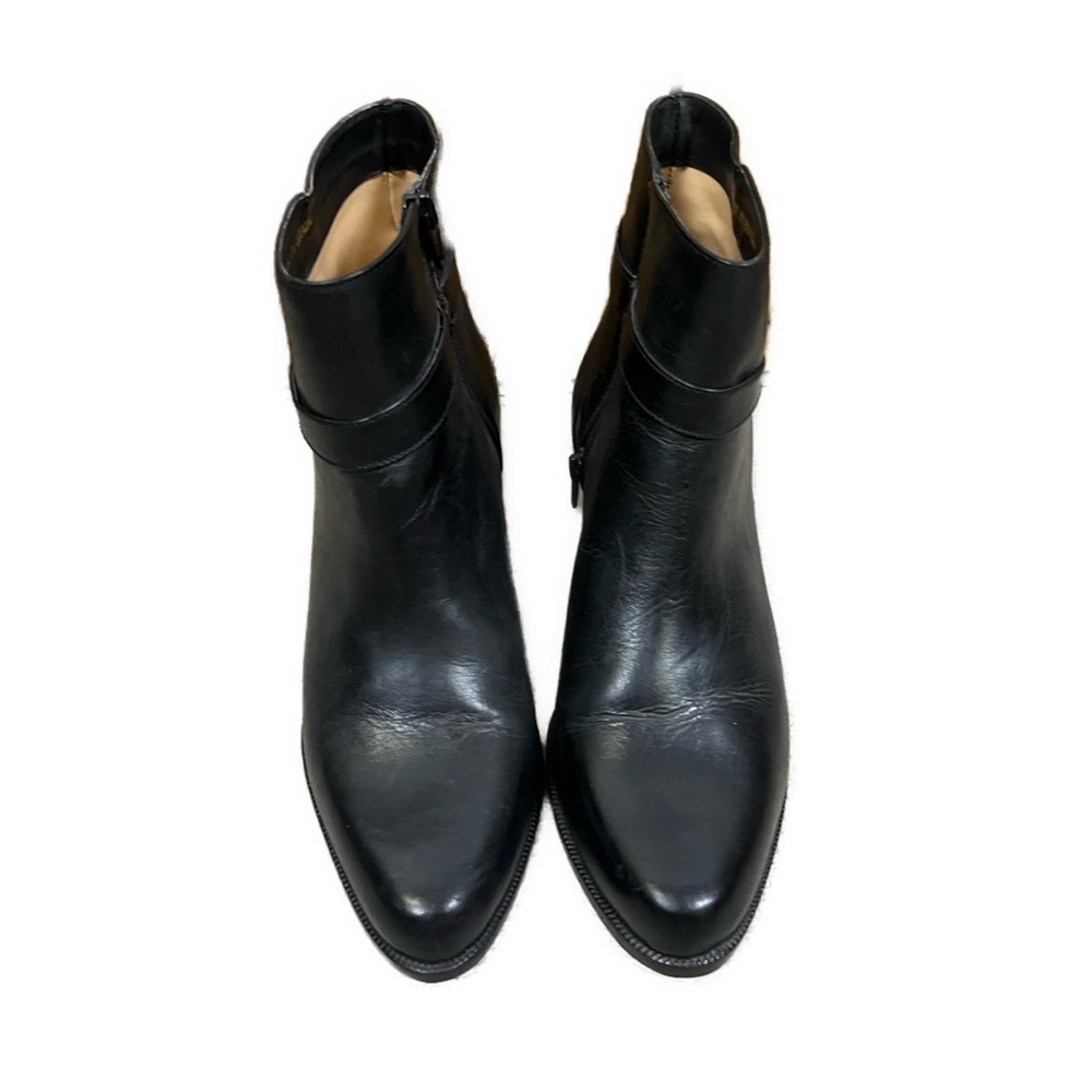 Giovanni Women’s Genuine Leather Black Boots Side Zip Buckle Detail- Size 6.5 - Picture 3 of 11